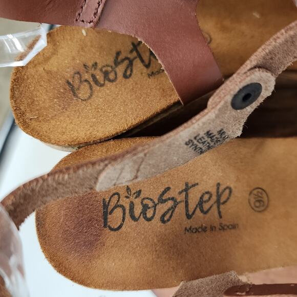 BioStep Floral Platform Wedge Heels Leather Suede Size 9.5 - Picture 5 of 10